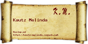 Kautz Melinda névjegykártya